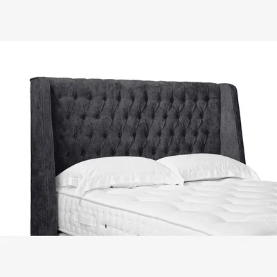 Furniture Village Belgrave High Floor Standing Headboard - King Size - Daytona Coal