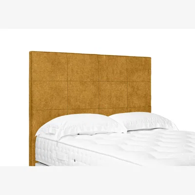Furniture Village Elwood High Floor Standing Headboard - Super King - Tweed Mustard
