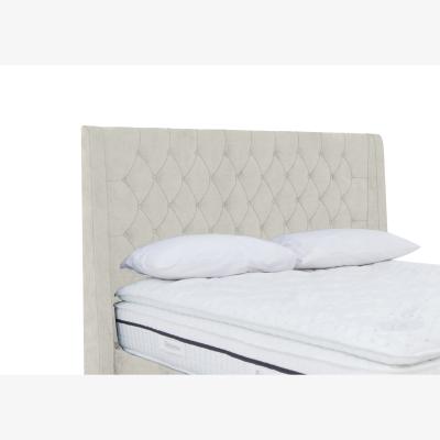 Furniture Village Zen High Floor Standing Headboard - King Size - Plush Ecru