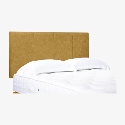 Furniture Village Linear Standard Strutted Headboard - Small Double - Tweed Mustard