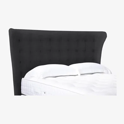 Furniture Village Callie High Floor Standing Headboard - King Size - Plush Ebony