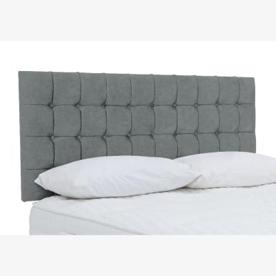 Furniture Village Highgrove - Dice Strutted Headboard - Double - Plush Arctic Grey