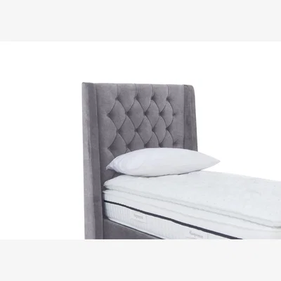 Furniture Village Zen Floor Standing Headboard - Single - Aston Steel