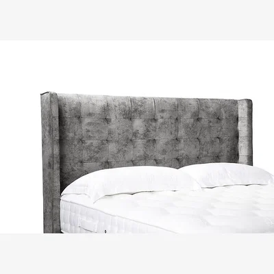 Furniture Village Onyx High Floor Standing Headboard - Small Double - Daytona Pebble
