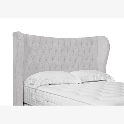 Furniture Village Camber High Floor Standing Headboard - Double - Queens Pebble