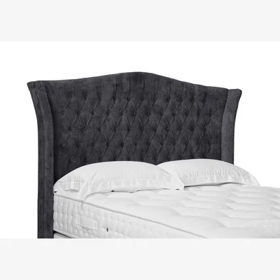 Furniture Village Haven High Floor Standing Headboard - Double - Daytona Coal