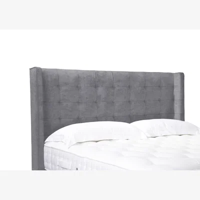 Furniture Village Onyx High Floor Standing Headboard - King Size - Aston Steel