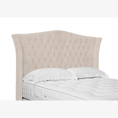 Furniture Village Haven High Floor Standing Headboard - Super King - Sandstone Pearl