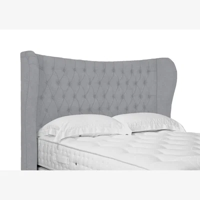 Furniture Village Camber High Floor Standing Headboard - King Size - Aston Silver