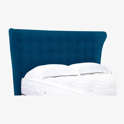 Furniture Village Callie High Floor Standing Headboard - Double - Plush Pacific