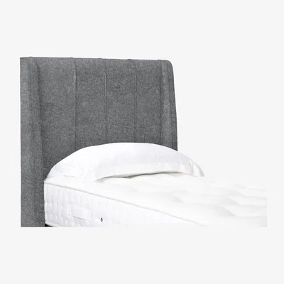 Furniture Village Akira High Floor Standing Headboard - Small Double - Tweed Grey