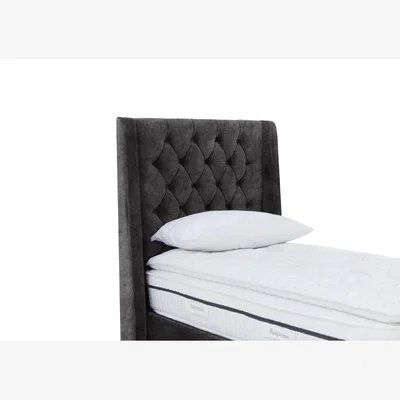Furniture Village Zen Floor Standing Headboard - Single - Daytona Coal