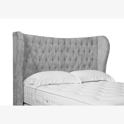 Furniture Village Camber High Floor Standing Headboard - King Size - Dapple Sterling