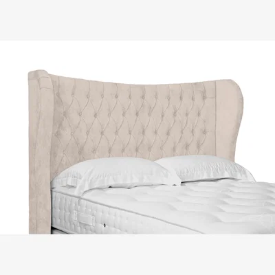 Furniture Village Camber High Floor Standing Headboard - King Size - Sandstone Pearl