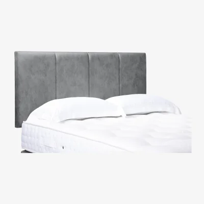 Furniture Village Artisan Collection Linear Standard Strutted Headboard - King Size - Daytona Silver