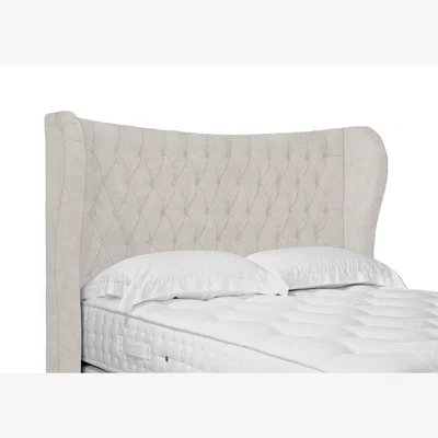 Furniture Village Camber High Floor Standing Headboard - Super King - Plush Ecru