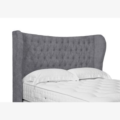 Furniture Village Camber High Floor Standing Headboard - King Size - Aston Steel