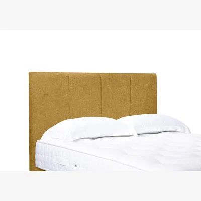 Furniture Village Linear Standard Floor Standing Headboard - Single - Tweed Mustard