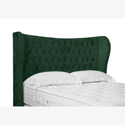 Furniture Village Camber High Floor Standing Headboard - Super King - Tormaline Green