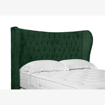 Furniture Village Camber High Floor Standing Headboard - Super King - Tormaline Green