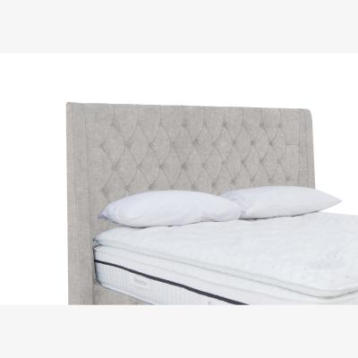 Furniture Village Zen High Floor Standing Headboard - King Size - Tweed Stone