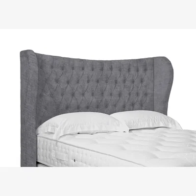 Furniture Village Camber High Floor Standing Headboard - Double - Aston Steel