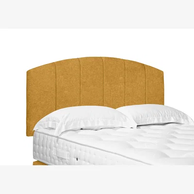 Furniture Village Bow Standard Strutted Headboard - Single - Tweed Mustard
