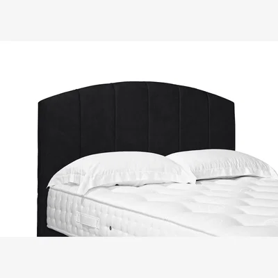 Furniture Village Bow Standard Floor Standing Headboard - Small Double - Plush Ebony