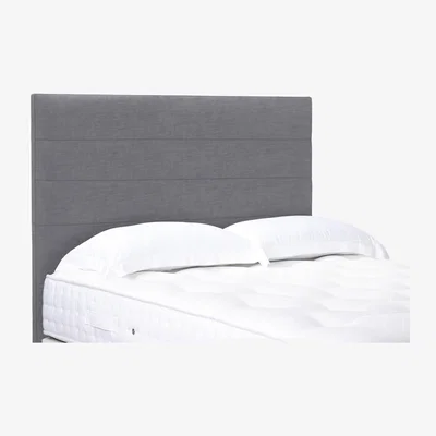 Furniture Village Natsu High Floor Standing Headboard - King Size - Aston Steel