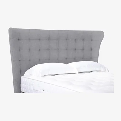 Furniture Village Callie High Floor Standing Headboard - King Size - Aston Steel