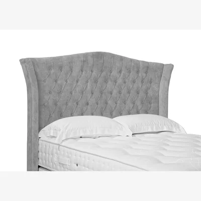 Furniture Village Haven High Floor Standing Headboard - Super King - Dapple Sterling