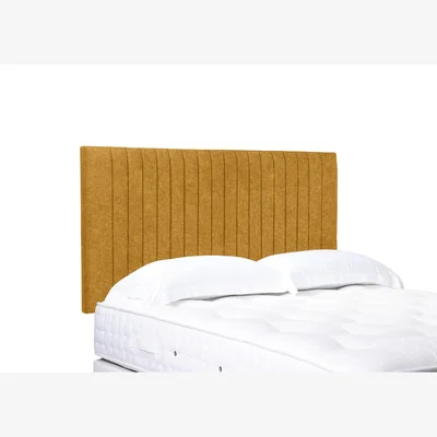 Furniture Village Cadenza High Strutted Headboard - Small Double - Tweed Mustard