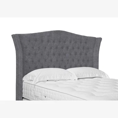 Furniture Village Haven High Floor Standing Headboard - King Size - Aston Steel