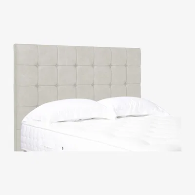 Furniture Village Kaito High Floor Standing Headboard - Single - Plush Ecru