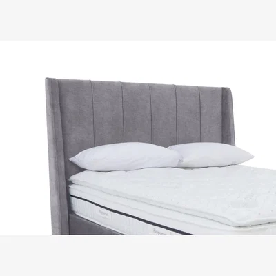 Furniture Village Akira Floor Standing Headboard - Double - Aston Steel