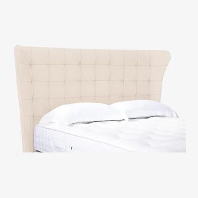 Furniture Village Callie High Floor Standing Headboard - Double - Sandstone Pearl