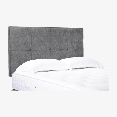 Furniture Village Artisan Collection Reigns High Strutted Headboard - King Size - Tweed Grey