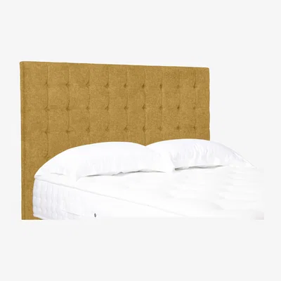 Furniture Village Dot Medium Floor Standing Headboard - King Size - Tweed Mustard