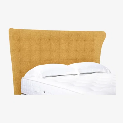 Furniture Village Callie High Floor Standing Headboard - Super King - Tweed Mustard