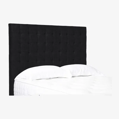 Furniture Village Dot High Floor Standing Headboard - Double - Plush Ebony