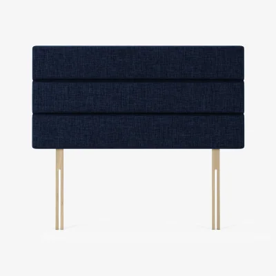Furniture123 Navy Woven Horizontal Stitch Super King Headboard - Maddison
