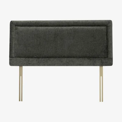 Furniture123 Black Chenille Framed Single Headboard - Maddison