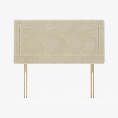 Furniture123 Cream Textured Velvet Framed Super King Headboard - Maddison