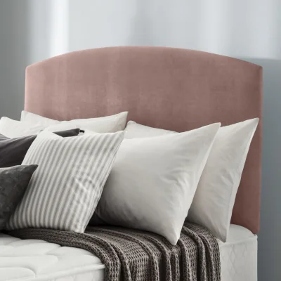 Habitat Silentnight Selene 180 Velvet Kingsize Headboard-Dusty Pink