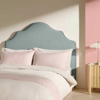 Habitat Habitat Daphne Velvet Double Headboard - Blue