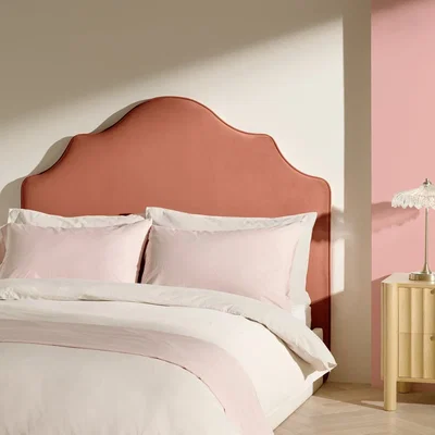 Habitat Habitat Daphne Velvet Double Headboard - Pink