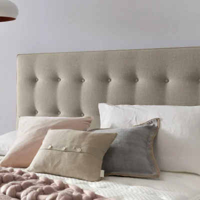 Habitat Silentnight Hayez Woven Kingsize Headboard - Sandstone