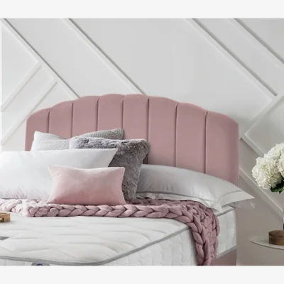 Habitat Silentnight Merlin Velvet Kingsize Headboard-Dusky Pink