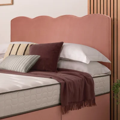 Habitat Silentnight Wave Velvet Superking Headboard - Pink