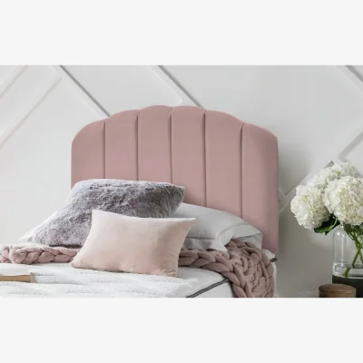 Habitat Silentnight Merlin Velvet Single Headboard-Dusky Pink
